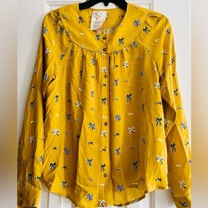 Anthropologie Bow Print Women's Top